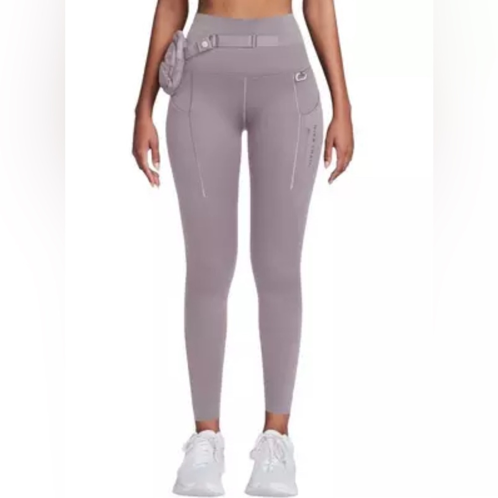 Nike Women's Trail Go Firm-Support High-Waisted 7/8 Leggings Pockets Violet XS
